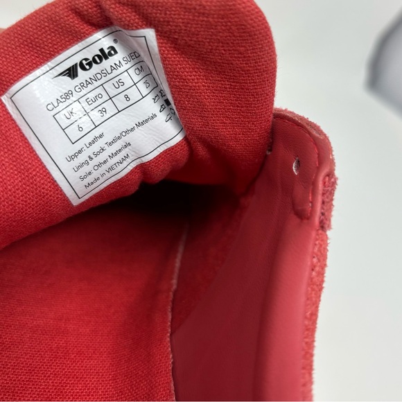 Gola Grandslam Suede Sneakers Coral/Off White/Gum Size 8 - Picture 15 of 16